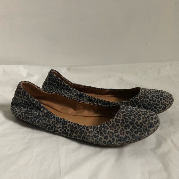 Lucky Brand Ballet Flats Size 7.5 Animal Print Leopard Cheetah Print - Picture 1 of 6